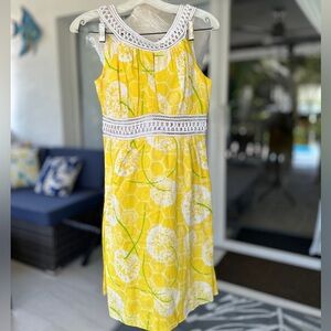 Lilly Pulitzer Yellow and White Floral Dress